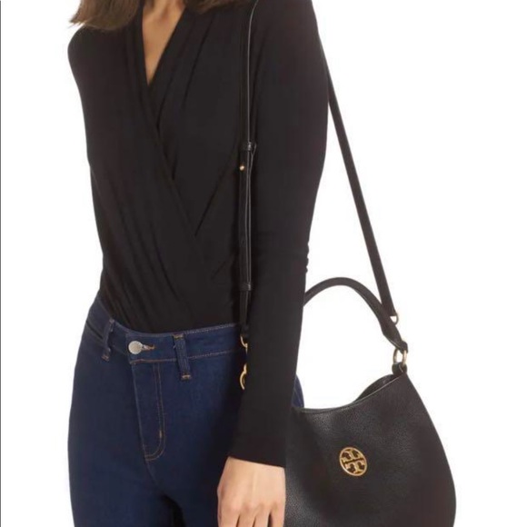 Tory Burch Carson Leather Hobo Bag In 